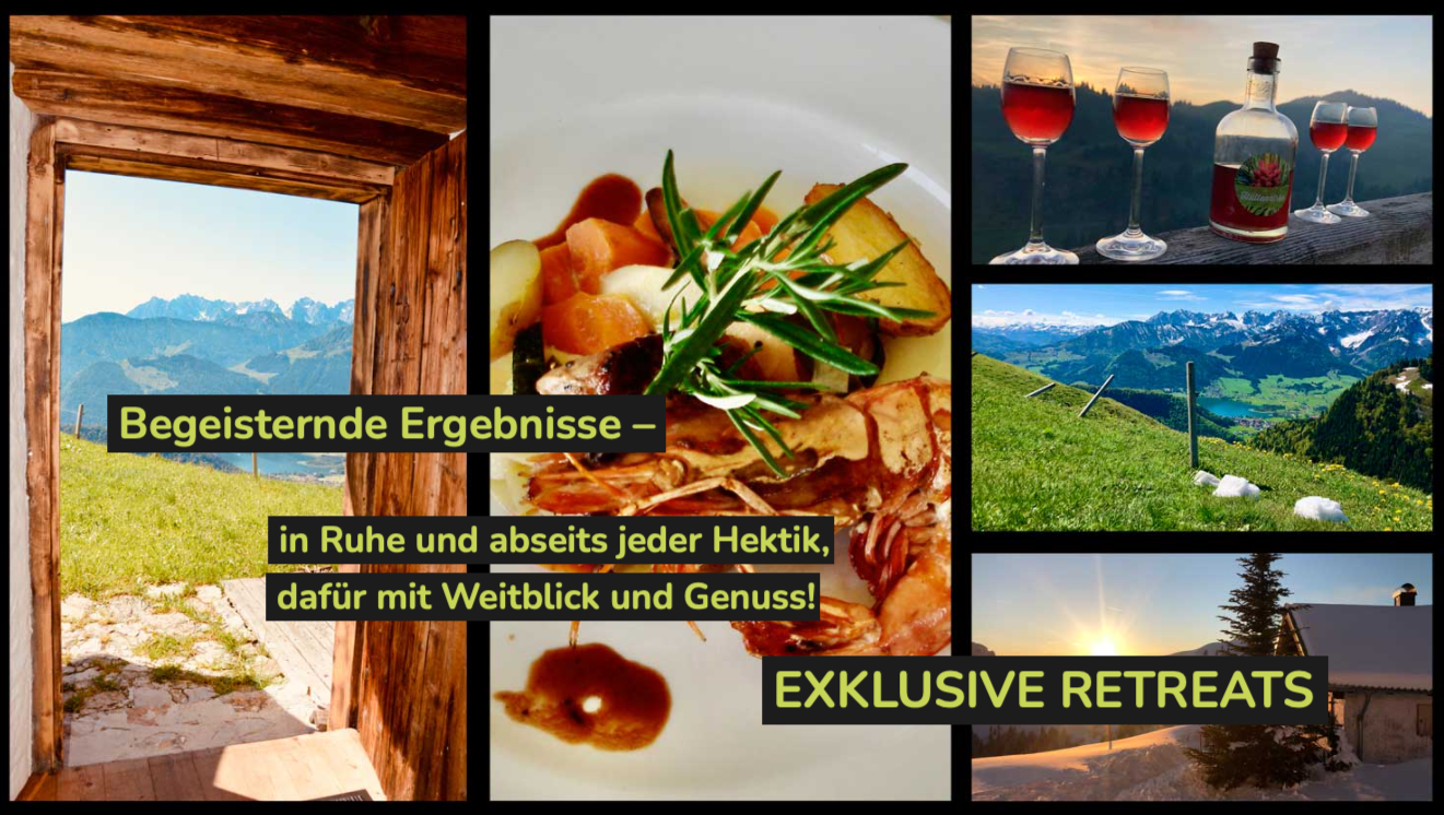 Bildcollage aus Bildern in den Bergen